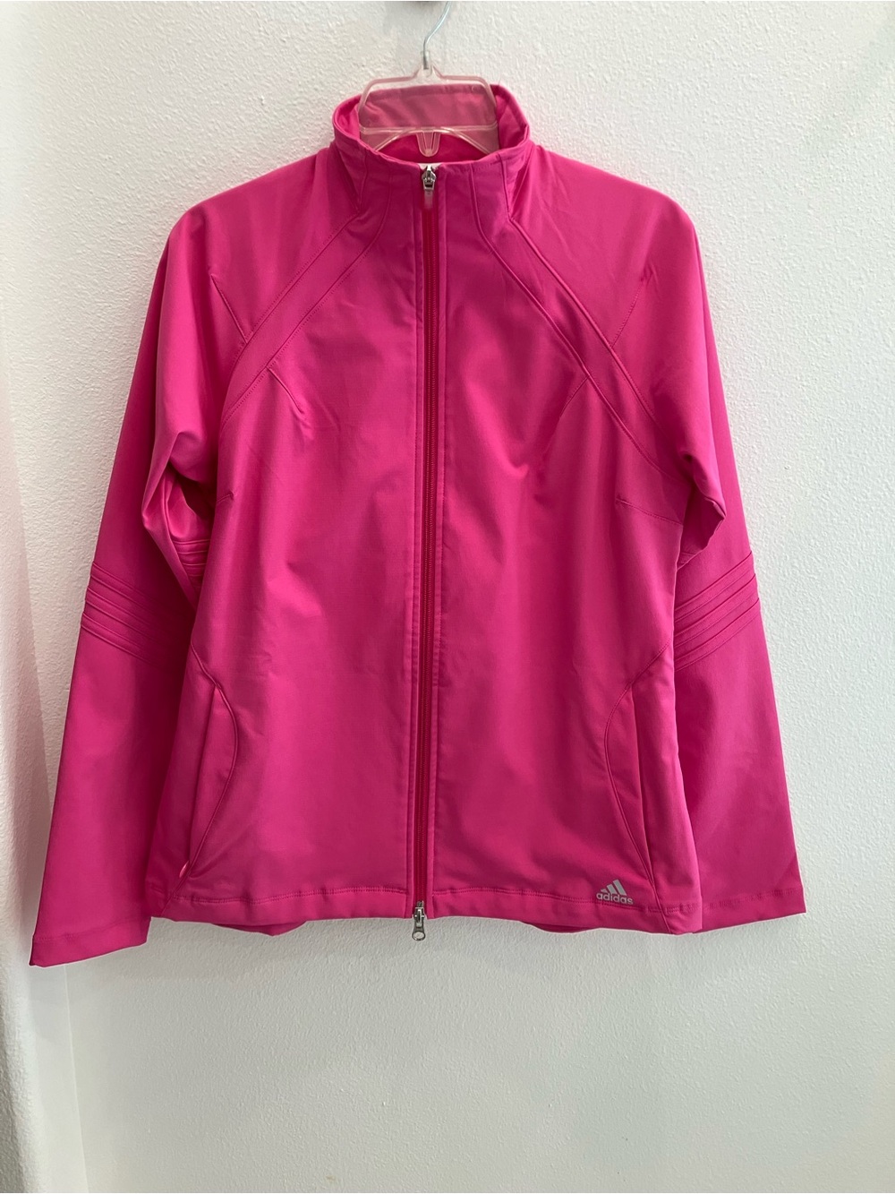 adidas Women's Bright Pink Full-Zip Jacket